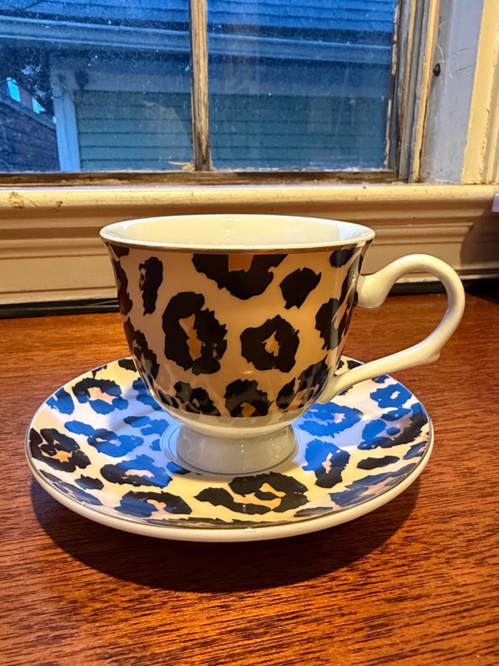 Leopard Print Teacup & Saucer Set